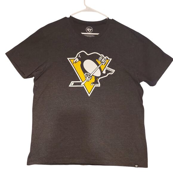 Men's NHL Pittsburgh Penguin Fanatics *Pens* Logo T-Shirt Black Sz. Large - Picture 1 of 4
